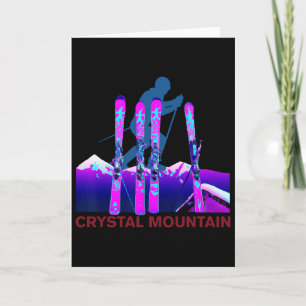 Cartão Esqui na Crystal Mountain, Retro anos 90 Crystal M