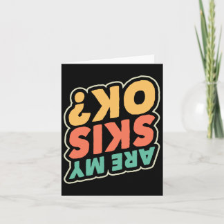 Cartão Esqui São Os Meus Esquis Ok Esquiar Lover Skier Es