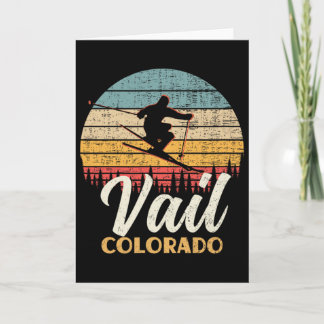 Cartão Esqui Vail Colorado Vintage Montanha Ski 