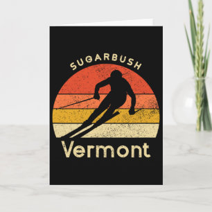 Cartão Esqui Vintage Sugarbush Vermont Montanha