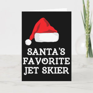 Cartão Esquiador de Jet Ski Favorito do Papai Noel Natal