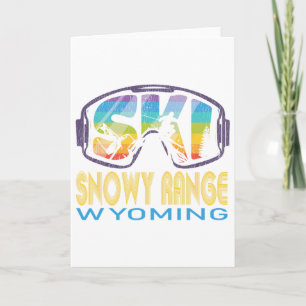 Cartão Esquiar Faixa Nevada Wyoming Férias de Esqui