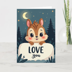Cartão Esquilo Amor ao Luar