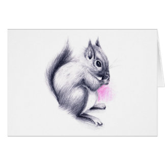 Cartão esquilo bebê