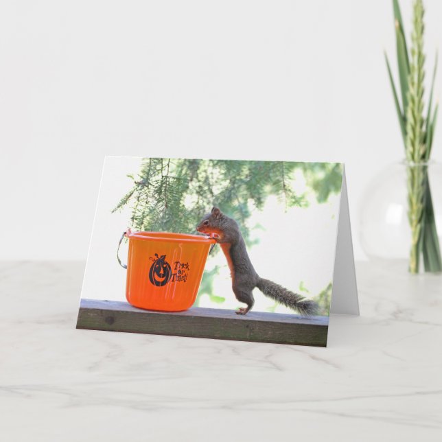 Cartão Esquilo de Halloween (Frente)