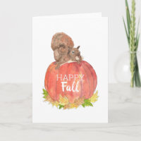 Esquilo de Queda Feliz na Pumpkin
