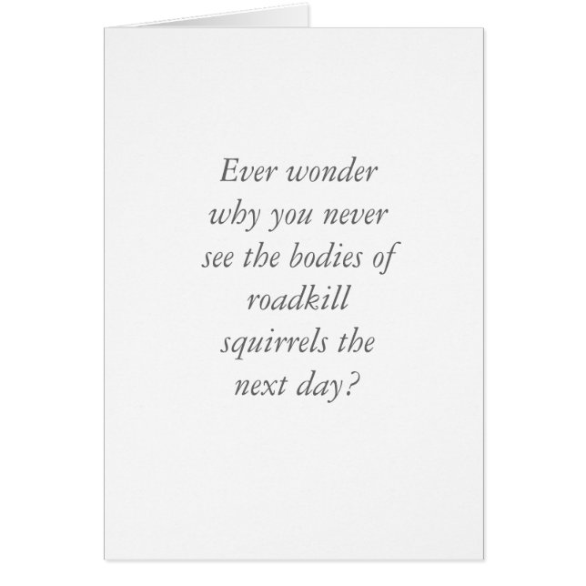 Cartão Esquilo do zombi (Frente)