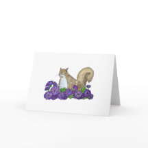 Esquilo nas Flores Roxas