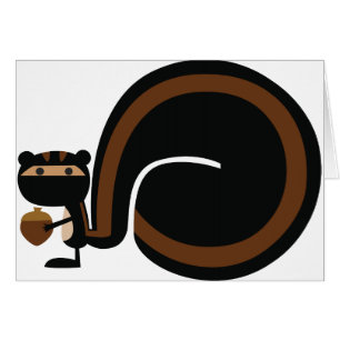 Cartão Esquilo Ninja