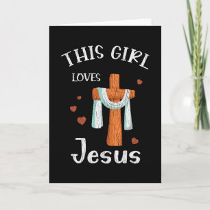 Cartão Essa Menina ama Jesus Criança Crianças Mulheres Cr