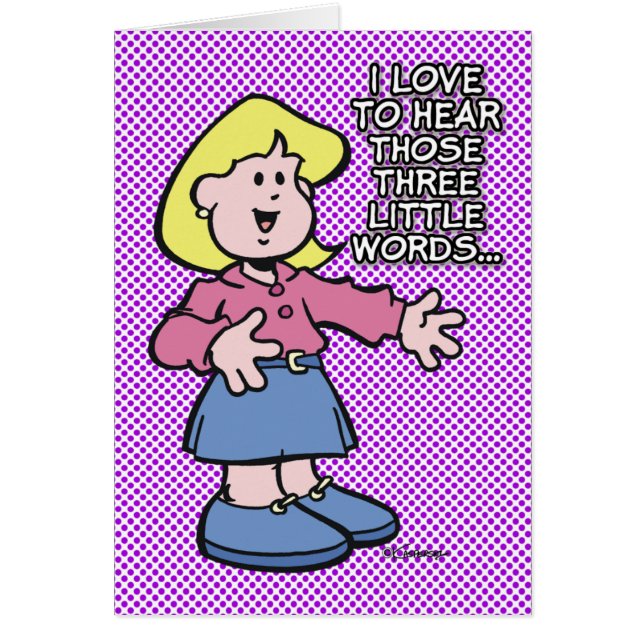 Cartão Essas Três Palavras Pequenas... (Frente)