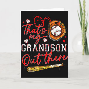 Cartão Esse é meu neto lá fora Avó de beisebol Mãe