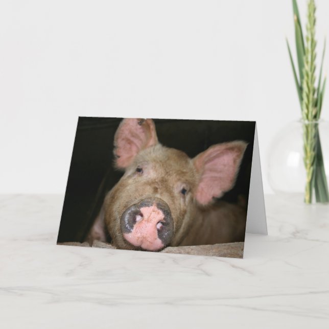 Cartão Esse Pequeno Piggy diz que eu te amo (Frente)