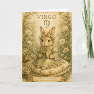 Cartão Essência floral vintage zódíaco - Virgem