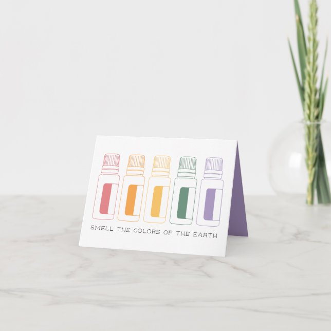 Cartão Essential Oils Bottles Thank You Customer (Frente)