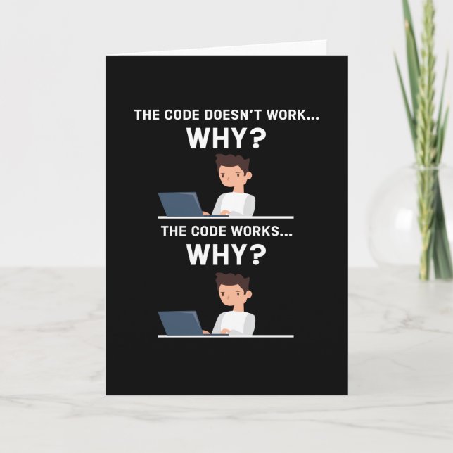 Cartão Está bem, o cientista da computação o hacker (Frente)