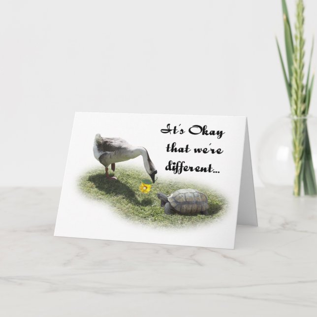 Cartão Está bem que somos diferentes... (Frente)