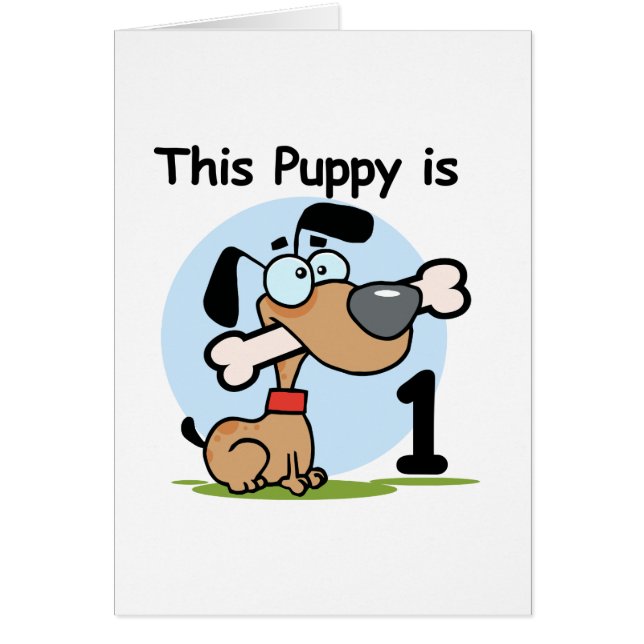 Cartão Esta camiseta e presentes de primeiro aniversario (Frente)