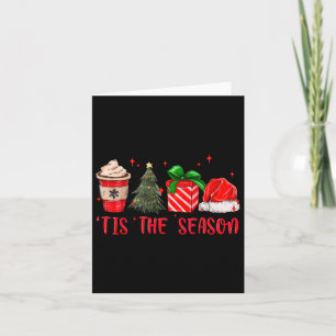 Cartão Esta é a época das férias de Natal Feliz Família X