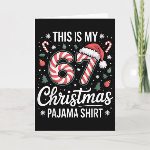 Cartão Esta é Minha 67 Camisola de Natal 67 Meme Gen Alph