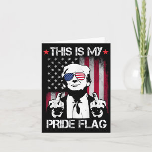 Cartão Esta É Minha Bandeira do Orgulho EUA Americana 4 d