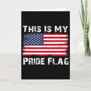 Cartão Esta É Minha Bandeira Do Orgulho EUA Americana 4 D