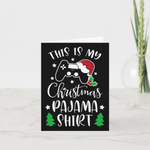 Cartão Esta é Minha Camisa de Natal Engraçada de Video Ga