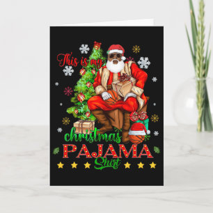 Cartão Esta é Minha Camisa de Natal Preta Afro-Americana
