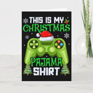 Cartão Esta É Minha Camisa De Natal Video Game Gamer Home