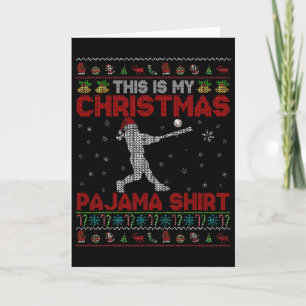 Cartão Esta é Minha Camisa de Pijama de Natal Santa Softl