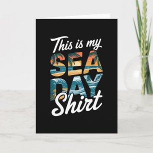 Cartão Esta É Minha Camisa do Dia do Mar Camisa Divertida