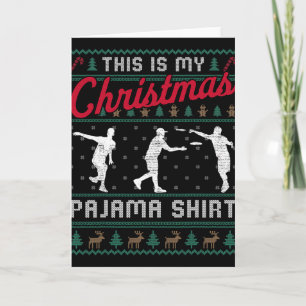Cartão Esta é Minha Camisa Feia de Golfe de Disco de Pija