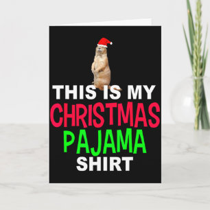 Cartão Esta é Minha Camisola de Natal Groundhog Natal Te