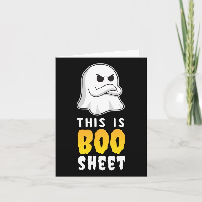 Cartão Esta é uma camiseta de Boo Sheet, fantasma engraça (Frente)