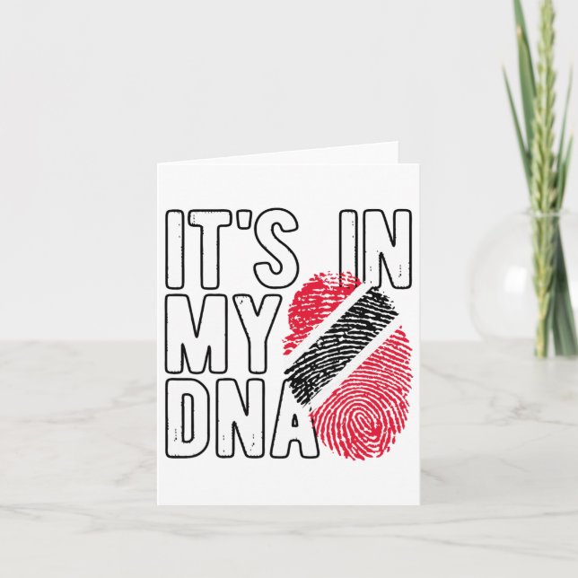 Cartão Está em Meu Dna Trinidad e Togo Sinalizador Orgulh (Frente)