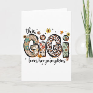 Cartão Esta Gigi Ama Os Pumpkins Caem No Dia De Ação De G