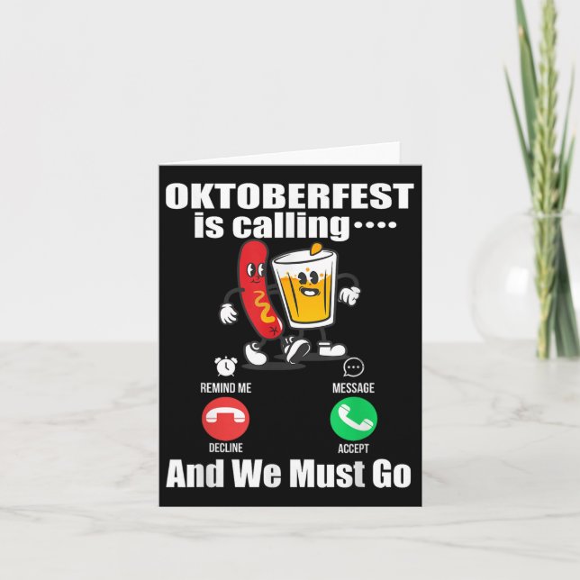 Cartão Está Ligando E Eu Preciso Ir Para O Alemão Beer Br (Frente)