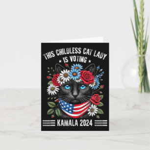 Cartão Esta Mulher De Gato Infantil Está Votando Kamala-h