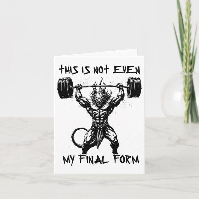 Cartão Esta não é a minha forma final de besta de ginásti (Frente)