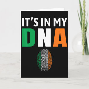 Cartão Está No Meu Dna Irlanda Bandeira Irlandesa Present