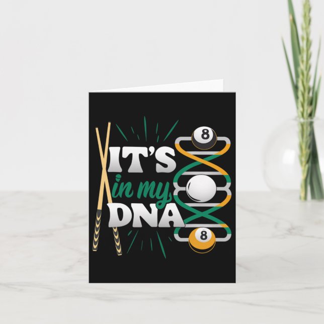 Cartão Está no meu Dna - Jogador de Piscina da Fila Billi (Frente)