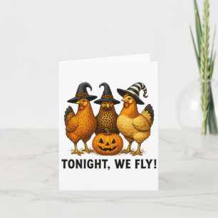 Cartão Esta Noite Voamos Engraçados Desenho De Halloween