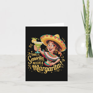 Cartão Esta Senhorita Precisa de Uma Margartita Cinco De 