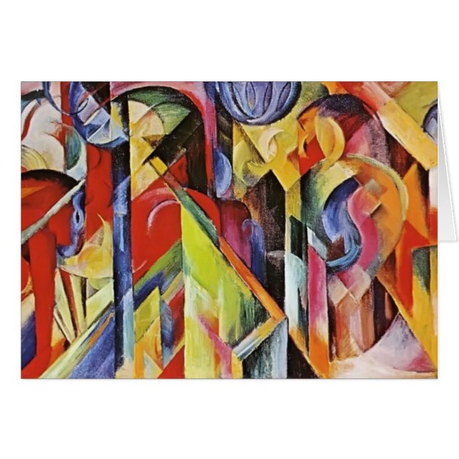 Cartão Estábulos de Franz Marc (Frente Horizontal)