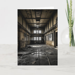 Cartão Estação Abandonada de dentro