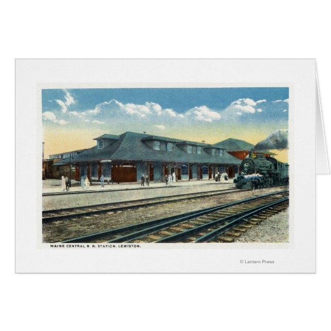 Cartão Estação Central de Caminho de Ferro do Maine (Frente Horizontal)
