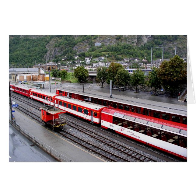 Cartão Estação de Brig na Suiça (Frente Horizontal)