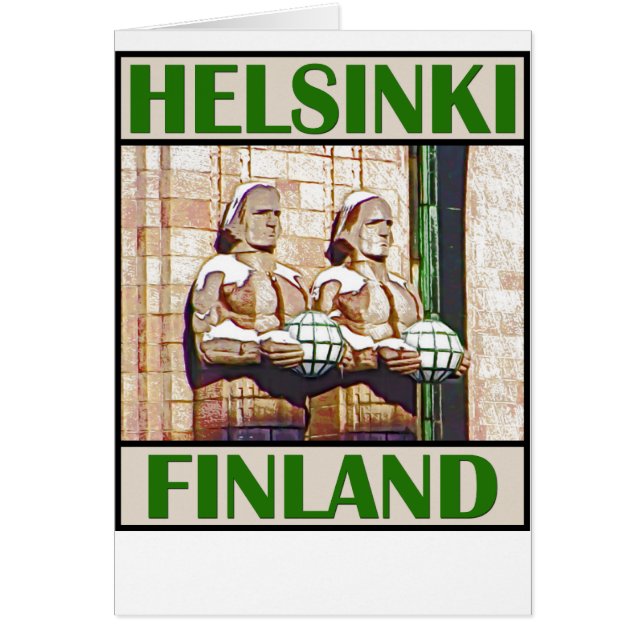 Cartão Estação de comboio central, Helsínquia (Frente)