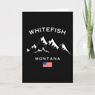 Cartão Estação de esqui Whitefish Montana Montanhas Rocho
