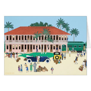 Cartão Estação Ferroviária Boca Grande 1928